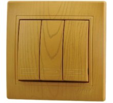 Выключатель тройной Lezard Mira 701-0701-109