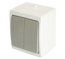 Выключатель 2-клавишный Stekker PSW10-221-54 Велена 49733