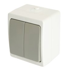 Выключатель 2-клавишный Stekker PSW10-221-54 Велена 49733