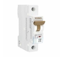 Автоматический выключатель 1P 25 A C 6 кА Werkel W901P256 4690389192616 a062536