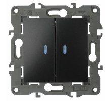 Выключатель двойной с подсветкой Эра 14-1105-05 Б0034241