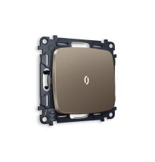 Комплект механизма 1-кл выключателя с подсветкой Ambrella Volt Omega MO632015