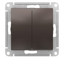 Выключатель двухклавишный Schneider Electric Atlas Design ATN000651