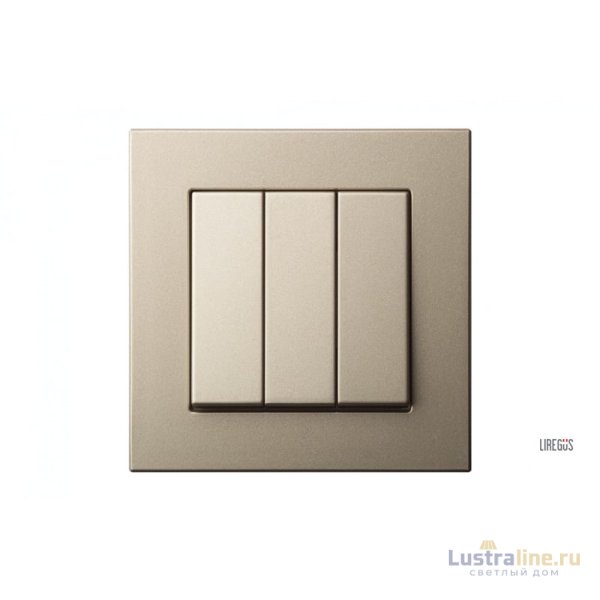 Выключатель трехклавишный Liregus Epsilon 28-302