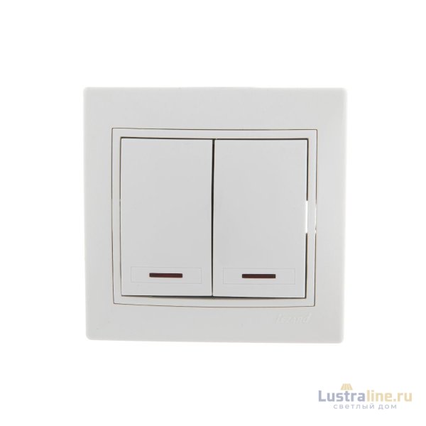 Выключатель двойной с подсветкой Lezard Mira 701-0202-112