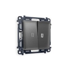 Комплект механизма 2-кл проходного выключателя с подсветкой Ambrella Volt Alfa MA654035