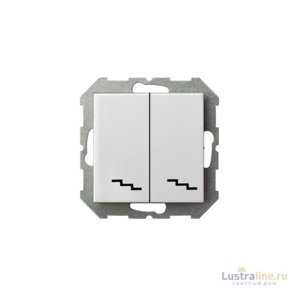 Переключатель двухклавишный Liregus Epsilon 28-010