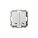 Переключатель двухклавишный Liregus Epsilon 28-010
