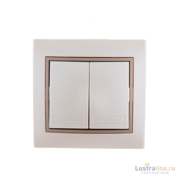 Выключатель двойной Lezard Mira 701-3031-101