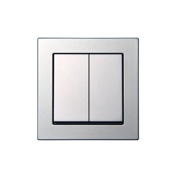 Выключатель двухклавишный Liregus Epsilon 28-173
