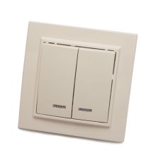 Выключатель 2-клавишный с индикатором Stekker PSW10-9002-02 250В 10А 39229