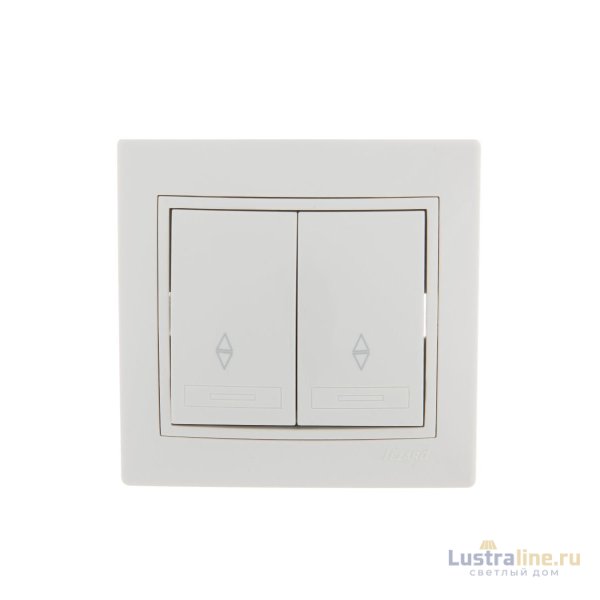 Выключатель проходной двойной Lezard Mira 701-0202-106