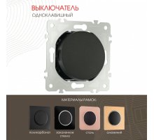 Выключатель одноклавишный Arte Milano 202.30-1.black