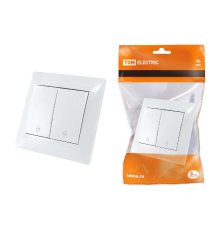 Выключатель двухклавишный на 2 направления Лама TDM Electric SQ1815-0007