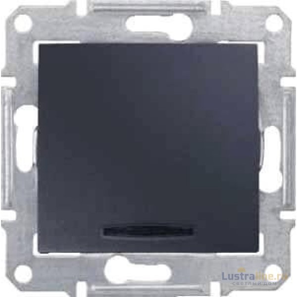 Выключатель одноклавишный с синей подсветкой Schneider Electric Sedna 10A 250V SDN1400170