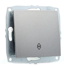Выключатель одноклавишный проходной Mono Electric Despina-Larissa 10А 250В антрацит 500-002425-109