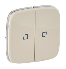 Лицевая панель Legrand Valena Allure выключателя двухклавишного с подсветкой слоновая кость 755226