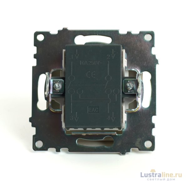 Переключатель перекрестный 1-клавишный Stekker Катрин GLS10-7110-08 49221