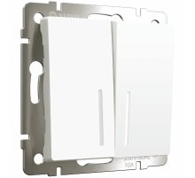 Выключатель двухклавишный проходной с подсветкой Werkel 4690389191855 W1122161 a062402