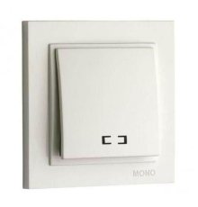 Выключатель одноклавишный с подсветкой Mono Electric Despina 10А 250В слоновая кость 102-010025-101