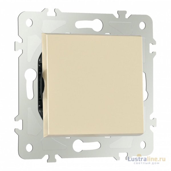Переключатель одноклавишный перекрестный Arte Milano 203.34-1.shampan