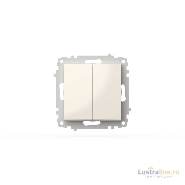 Выключатель двухклавишный ELBI Zena Vega 609-010200-202