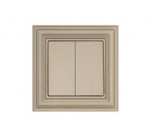 Выключатель двухклавишный Liregus Retro 29-105