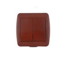 Выключатель двойной Lezard Nata 710-0800-101