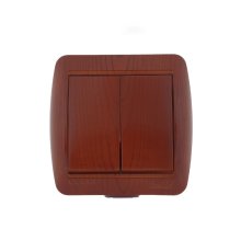 Выключатель двойной Lezard Nata 710-0800-101
