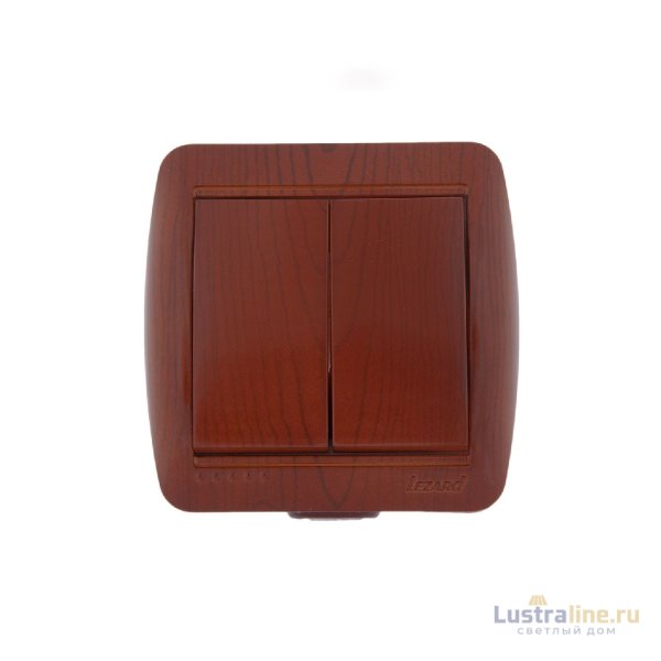 Выключатель двойной Lezard Nata 710-0800-101