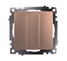 Выключатель трехклавишный Stekker GLS10-7108-02 Катрин 49174