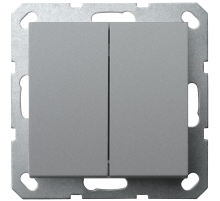 Выключатель двухклавишный Jasmart в комплекте с накладкой 10A 250V G3023S