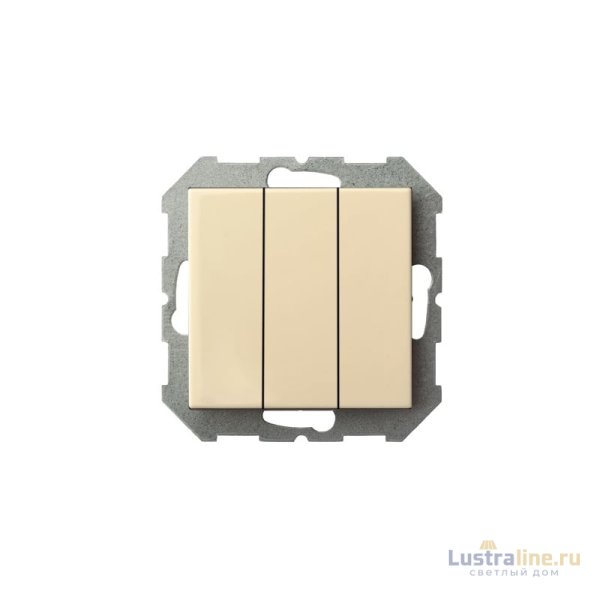 Выключатель трехклавишный Liregus Epsilon 28-054
