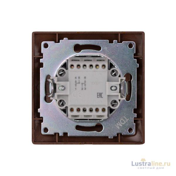 Выключатель двухклавишный на 2 направления Лама TDM Electric SQ1815-0407