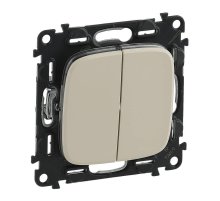 Выключатель двухклавишный Legrand Valena Allure 10A 250V слоновая кость 752805