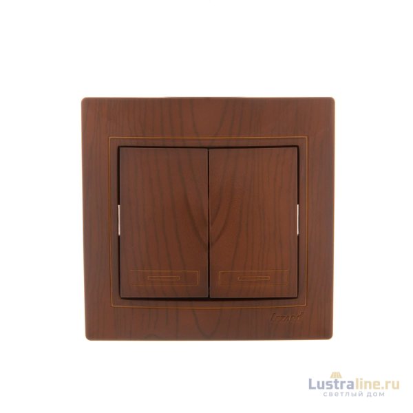 Выключатель двойной Lezard Mira 701-0801-101