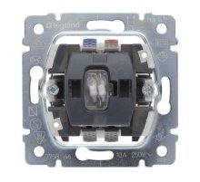 Выключатель одноклавишный кнопочный на 2 направления Legrand Galea Life 10A 250V с нейтралью подсветкой 775846