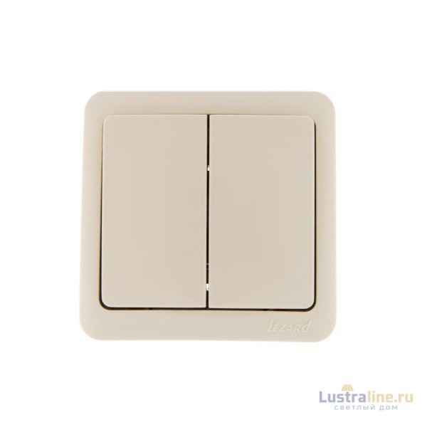 Выключатель двойной Lezard Viola 751-0300-101