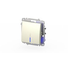 Выключатель одноклавишный с подсветкой ELBI Zena Vega 609-010300-201