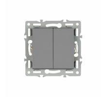 Механизм выключателя двухклавишный непроходной Arlight SWT-MK02-PL-GR (250V, 16A) 043726