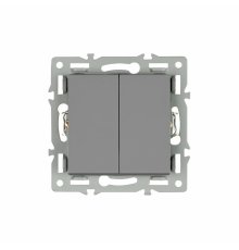Механизм выключателя двухклавишный непроходной Arlight SWT-MK02-PL-GR (250V, 16A) 043726