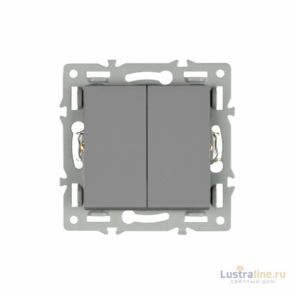 Механизм выключателя двухклавишный непроходной Arlight SWT-MK02-PL-GR (250V, 16A) 043726