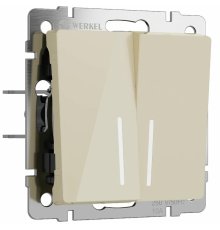 Выключатель двухклавишный проходной с подсветкой Werkel 4690389197055 W1122143 a064059