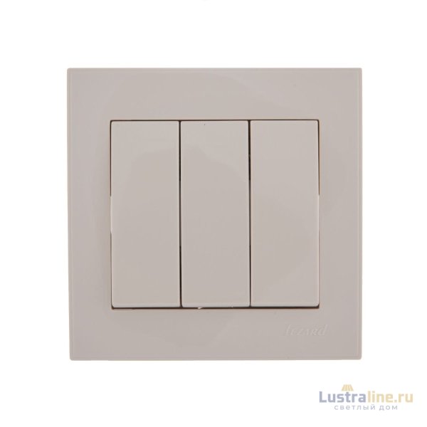 Выключатель тройной Lezard Rain 703-0202-109