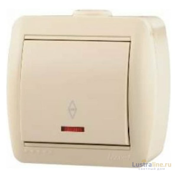 Выключатель проходной с подсветкой Lezard Nata 710-0300-114