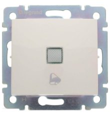 Выключатель кнопочный одноклавишный Legrand Valena 10A 12V с подсветкой Звонок слоновая кость 774315