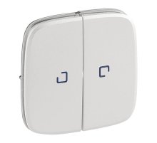 Лицевая панель Legrand Valena Allure выключателя двухклавишного с подсветкой жемчуг 755229