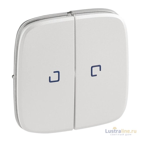 Лицевая панель Legrand Valena Allure выключателя двухклавишного с подсветкой жемчуг 755229