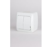 Выключатель двухклавишный ELBI Alsu 504-010200-202