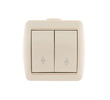 Выключатель проходной двойной Lezard Nata 710-0300-106